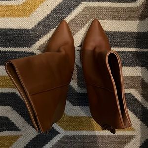 Leather Steve Madden Booties in Cognac- Worn Once